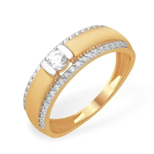 Кольцо декоративное из красного золота