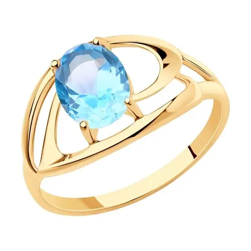 Кольцо декоративное из красного золота