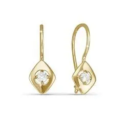 Серьги детские из красного золота