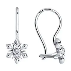 Серьги детские из серебра