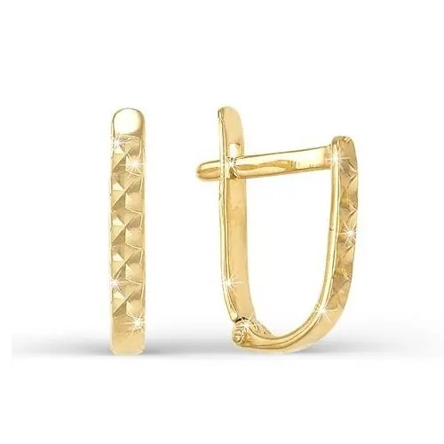 Серьги с английским замком из красного золота