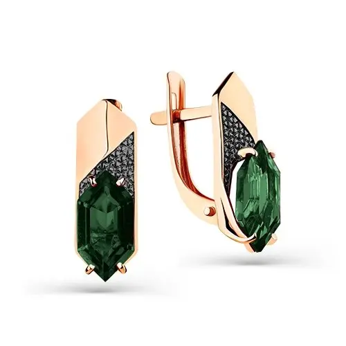 Серьги с английским замком из красного золота