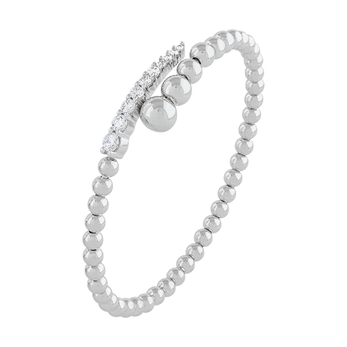 Браслет жесткий из серебра