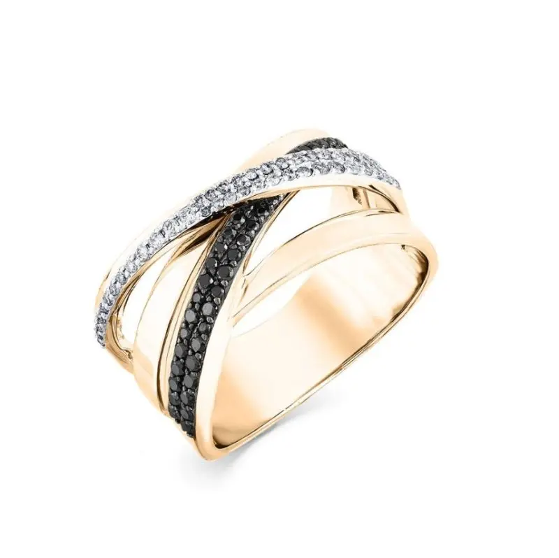 Кольцо декоративное из красного золота