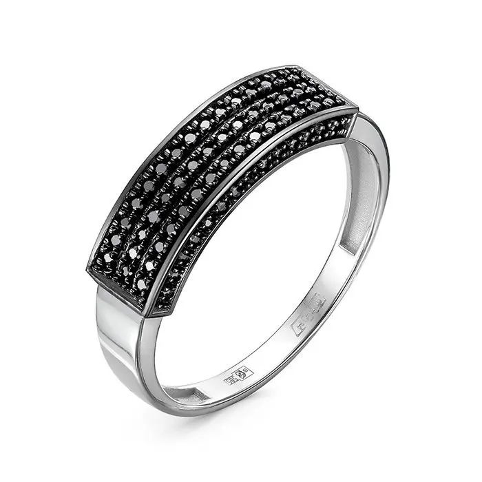 Кольцо декоративное из белого золота