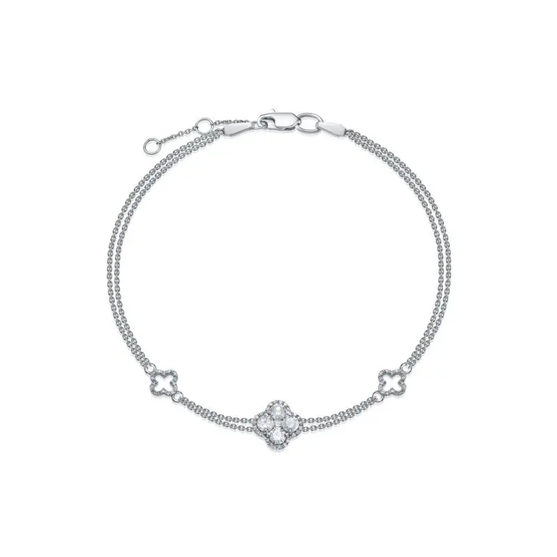 Браслет декоративный из белого золота