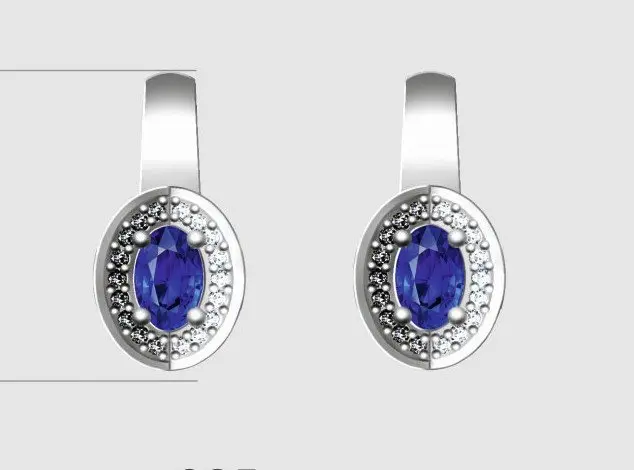 Серьги с английским замком из комбинированного золота