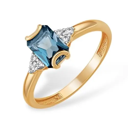 Кольцо декоративное из красного золота