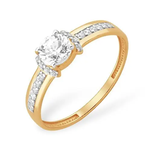 Кольцо декоративное из белого золота