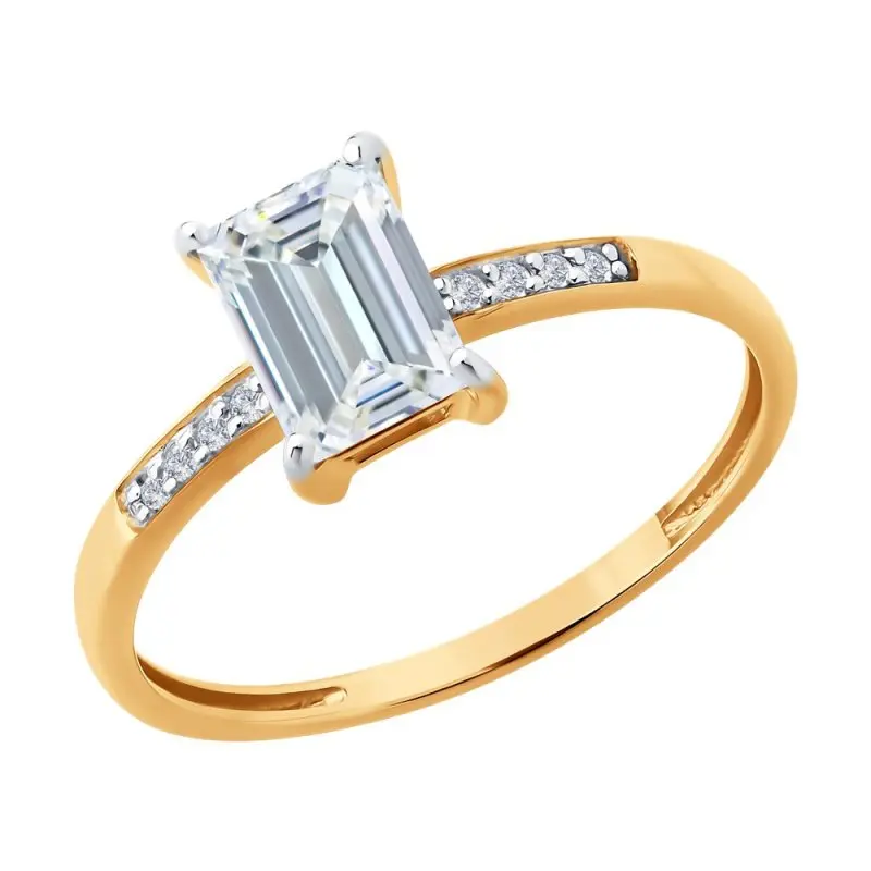 Кольцо декоративное из красного золота