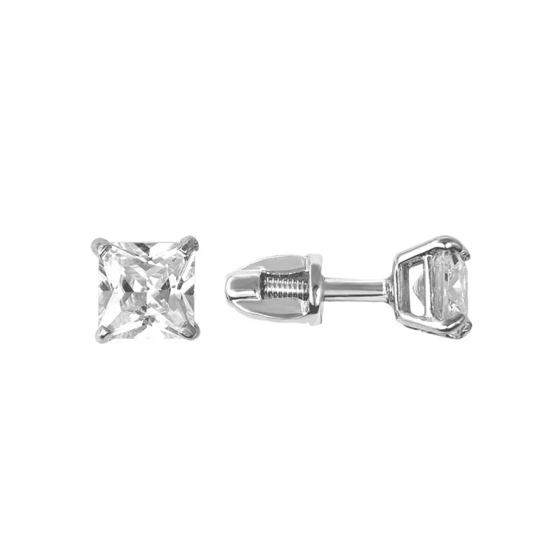 Серьги пуссеты из серебра