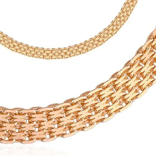 Браслет цепочный из красного золота