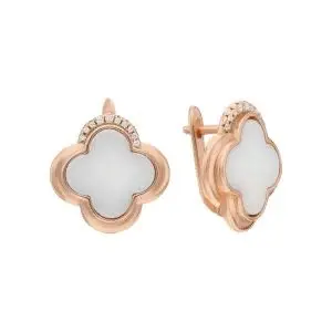 Серьги с английским замком из позолоты