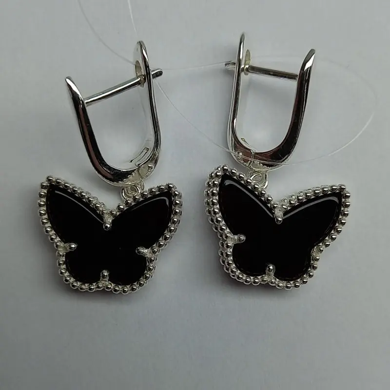 Серьги подвесные из серебра