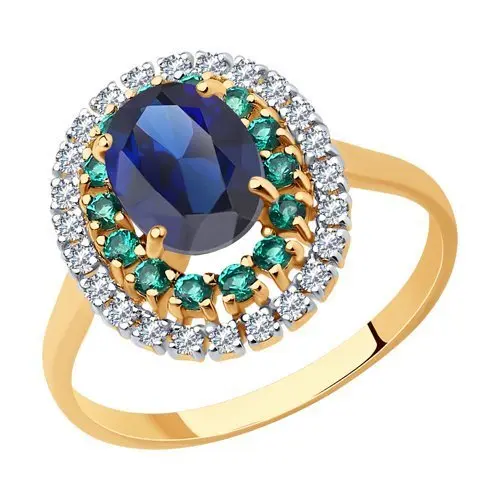 Кольцо декоративное из красного золота