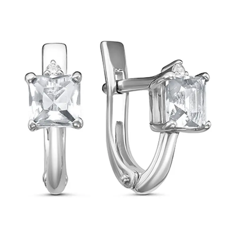 Серьги с английским замком из серебра