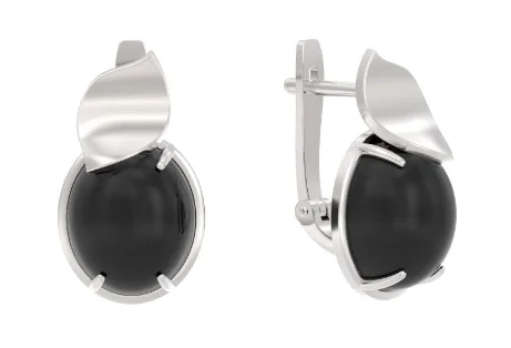 Серьги с английским замком из серебра
