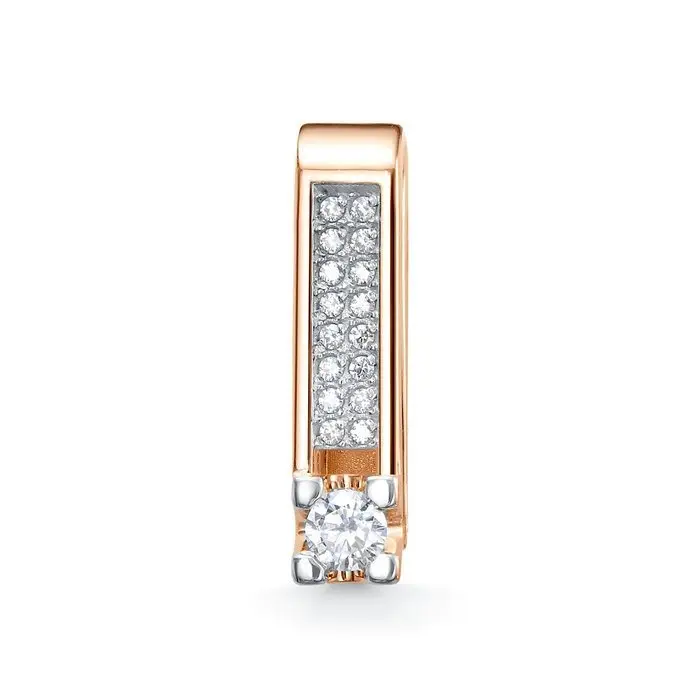 Подвеска бегунок из красного золота