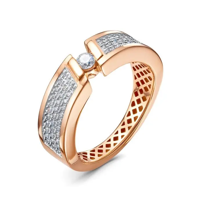 Кольцо декоративное из красного золота