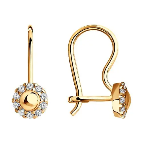 Серьги детские из позолоты