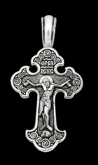 Подвеска крест из серебра