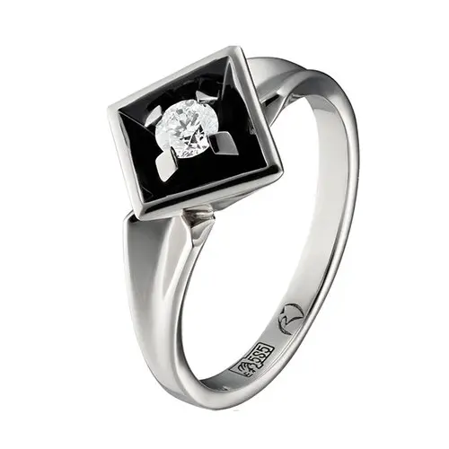 Кольцо декоративное из белого золота