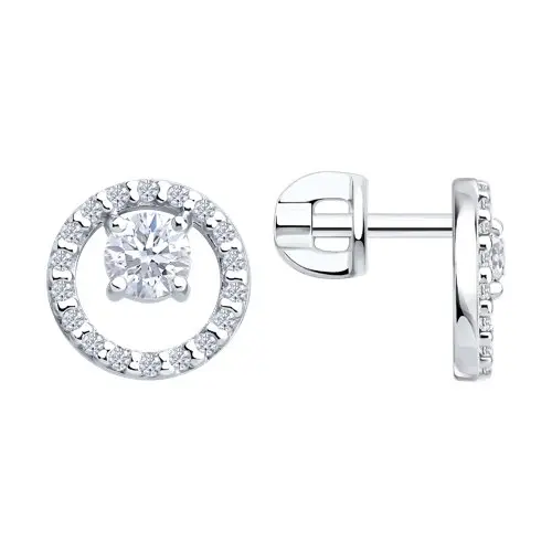Серьги пуссеты из серебра