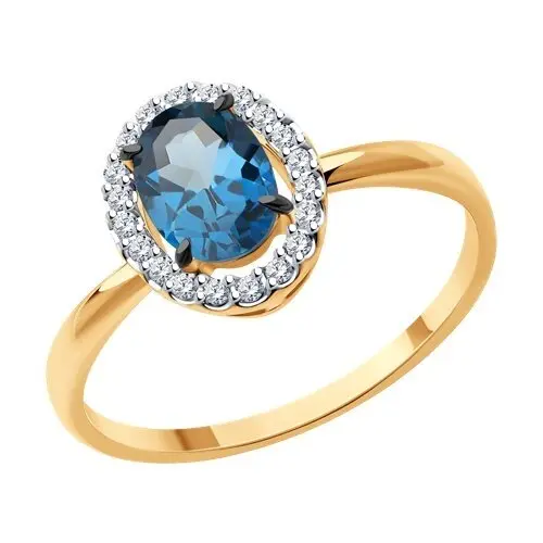 Кольцо декоративное из красного золота