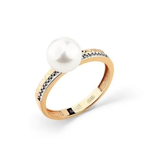 Кольцо декоративное из красного золота