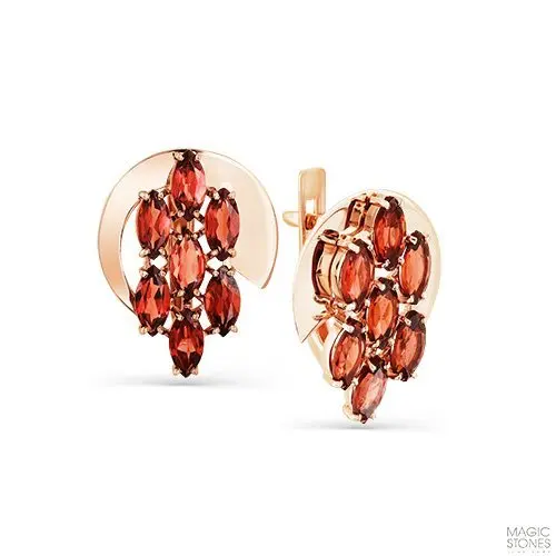 Серьги с английским замком из красного золота