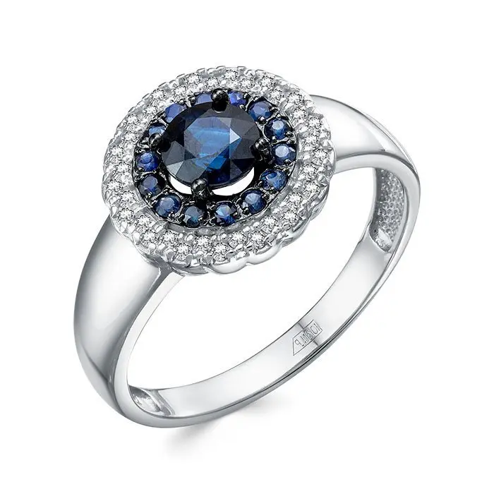 Кольцо декоративное из белого золота