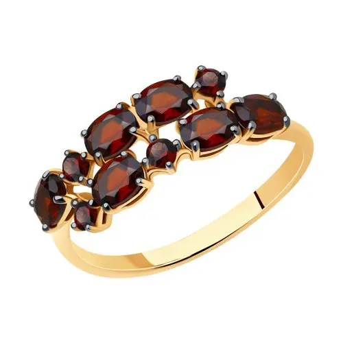 Кольцо декоративное из красного золота