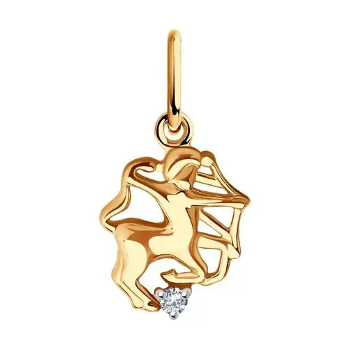 Подвеска знак зодиака из красного золота