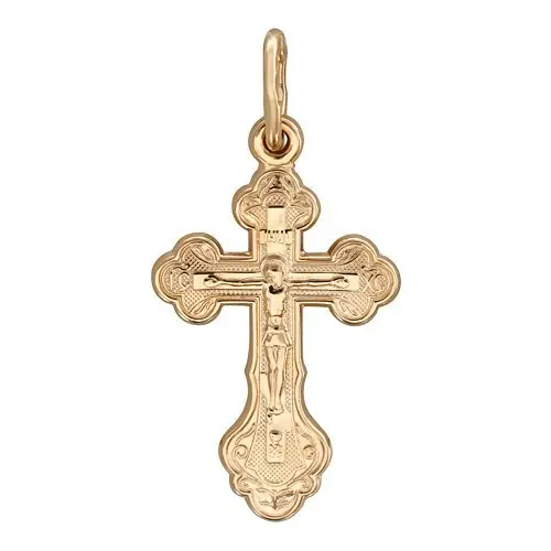 Подвеска крест из красного золота