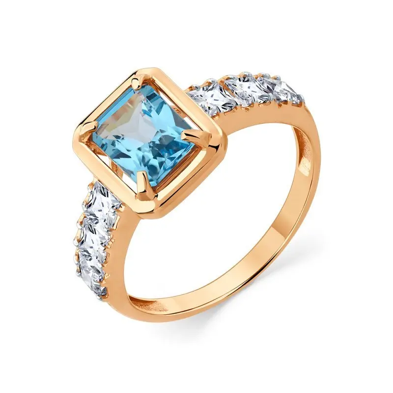 Кольцо декоративное из красного золота