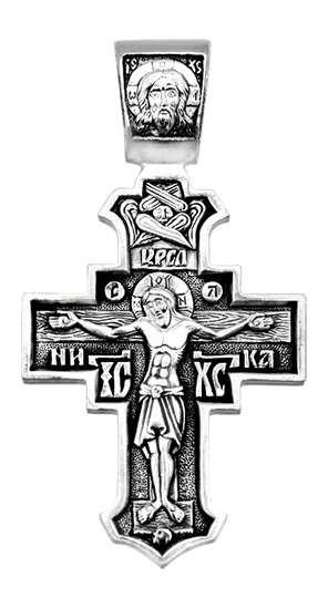 Подвеска крест из серебра