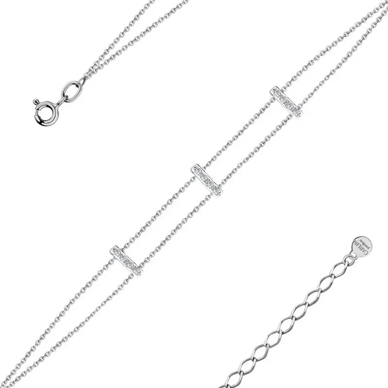 Браслет декоративный из белого золота