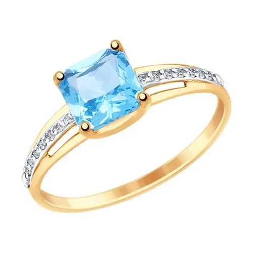 Кольцо декоративное из красного золота