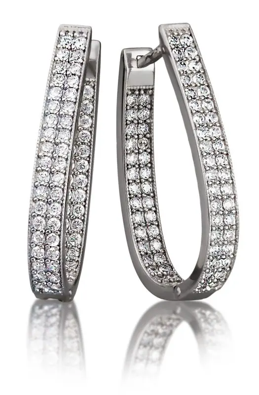 Серьги с английским замком из серебра