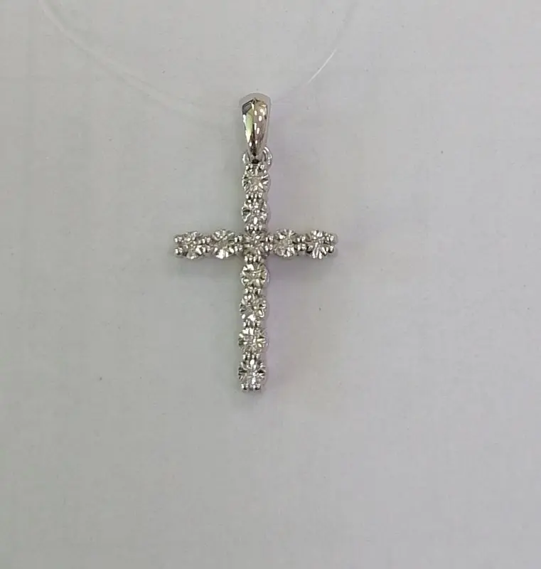 Подвеска декоративный крест из серебра