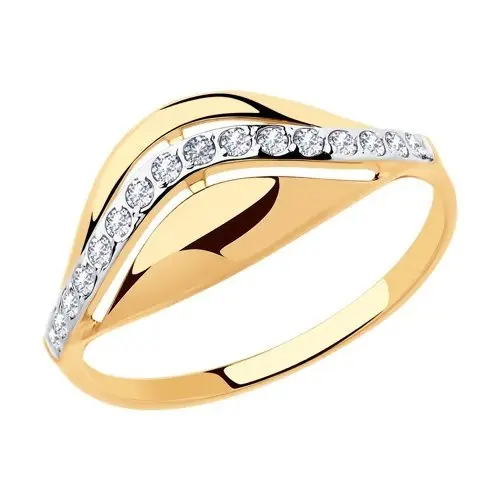 Кольцо декоративное из красного золота