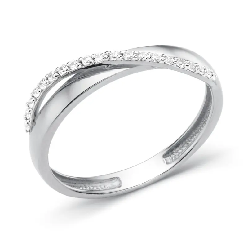 Кольцо декоративное из белого золота