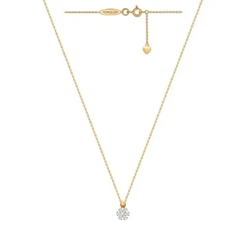 Цепь колье из красного золота вид 1