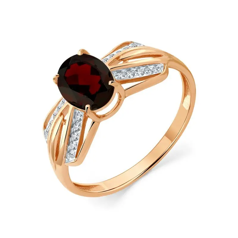 Кольцо декоративное из красного золота