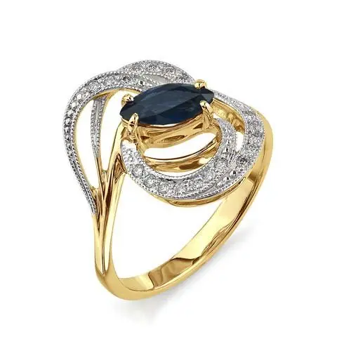 Кольцо декоративное из комбинированного золота