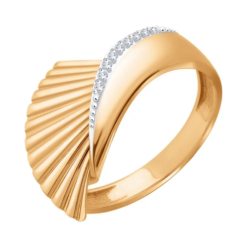 Кольцо декоративное из красного золота