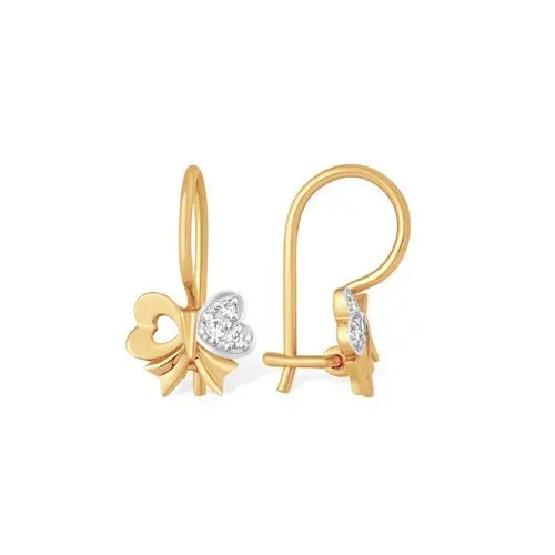 Серьги детские из красного золота вид 1