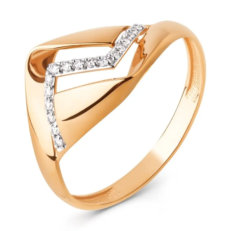 Кольцо декоративное из красного золота