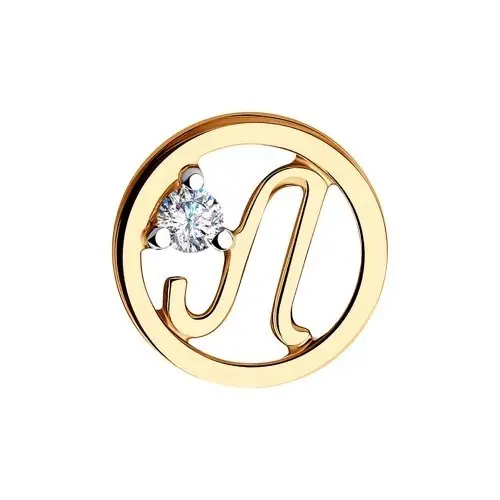 Подвеска буква из красного золота