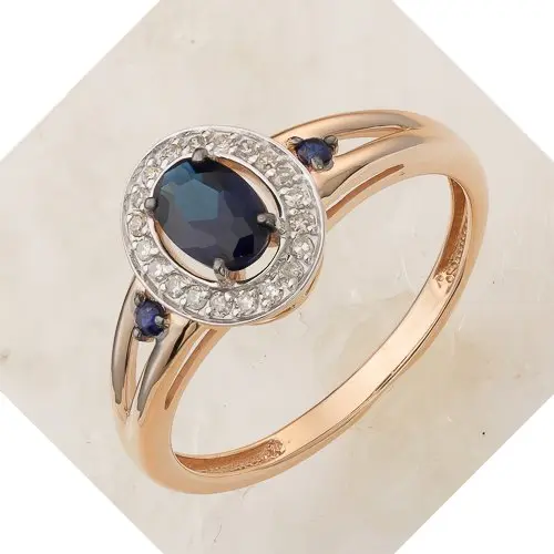 Кольцо декоративное из красного золота